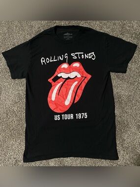 The Rolling Stones US Tour 1975 Black Tee